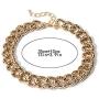 Thick Cuban Chunky Chain Choker Necklace Punk Exaggerated Leopard Print Gold Tone Gorgeous Rhinestone Collar Necklace for Women Girls Hip Hop Party Jewelry
