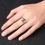 HZMAN Athletes Baseball Ring by Sports Stainless Steel Baseball and Baseball Bat Ring
