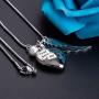 Personalized Customizable Urn Necklace for Ashes Stainless Steel Cremation Jewelry With Heart Angel Wing Memorial Pendant