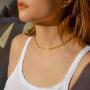 Gold Choker Necklace for Women Paperclip Chain Necklace Gold Beaded Necklace Set for Unisex