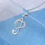 Musical Note Necklace Pendant 925 Sterling Silver Treble Clef Music Jewelry for Women Girlfriend Daughter