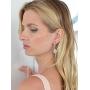 Mariell Pear-Shaped CZ Bridal Wedding Teardrop Earrings - Real 14k Rose Gold Plated Jewelry
