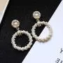 Gold Round Drop Earrings Trendy Imitation Pearl Circle Pendant Statement Dangle Earring Cute Personality Simple Jewelry Gift for Women Girls Gold Round Drop Earrings Trendy Imitation Pearl Circle Pendant Statement Dangle Earring Cute Personality Simple Jewelry Gift for Women Girls