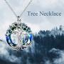 TOUPOP Mothers Day Gifts from Daughter Sterling Silver Tree of Life Pendant Necklace with Blue Circle Crystal Jewelry Gifts for Mom Women Girls Friend Birthday