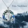 TOUPOP Mothers Day Gifts from Daughter Sterling Silver Tree of Life Pendant Necklace with Blue Circle Crystal Jewelry Gifts for Mom Women Girls Friend Birthday