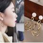 Nother 2021 Style Hollow Geometric Metal Dangle Trendy Multi Layered Drop Earrings