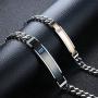 Udalyn 4Pcs Couple Necklace Bracelets Matching for Couples Love Heart Pendant Stainless Steel Necklace Boyfriend and Girlfriend Couples Jewelry Gifts for Him and Her