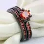 wedding ring set Two Rings His Hers Couples Matching Rings Womens 2pc Black Gold Filled Red CZ Wedding Engagement Ring Bridal Sets Mens Stainless Steel Wedding Band wedding ring set Two Rings His Hers Couples Matching Rings Womens 2pc Black Gold Filled Red CZ Wedding Engagement Ring Bridal Sets Mens Stainless Steel Wedding Band