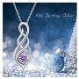 Mother Day Gift Clearance Infinity Necklace for Women S925 Sterling Silver Infinity Jewelry I Love You Forever Pendant Necklace Gifts for Women 18+2 Inch with Gift Box