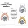 Omega Dancing Stone Necklace Sterling Silver & Swarovski CZ with 0.8mm 22'' Adj Box Chain Omega Dancing Stone Necklace Sterling Silver & Swarovski CZ with 0.8mm 22'' Adj Box Chain