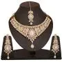 Touchstone Indian Bollywood Intricately Crafted Diamond Look Rhinestone Crystal Colorful Wedding Designer Jewelry Necklace Set in Gold and Silver Tone for Women. Touchstone Indian Bollywood Intricately Crafted Diamond Look Rhinestone Crystal Colorful Wedding Designer Jewelry Necklace Set in Gold and Silver Tone for Women.