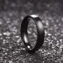King Will 3mm/5mm/7mm/9mm Black Dome Titanium Ring Matte Finish Wedding Band Comfort Fit
