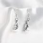FUSTMW Microscope Dangle Earrings DNA Double Earrings Scientist Gifts Biology Chemistry Teacher Gift Science Nerd Jewelry Gifts