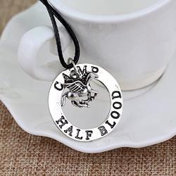 Magical Jewelry Gift Co. Camp Half Blood Charm Pendant Necklace - Silver Metal
