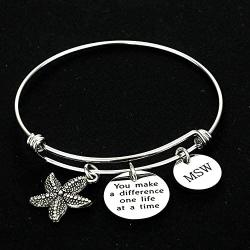 Kivosliviz Social Worker Bracelet Appreciation Gift for Social Worker Volunteer Social Worker Graduation Bracelet