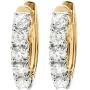 Dazzlingrock Collection 1.00 Carat (ctw) 10K Ladies Huggies Hoop Earrings 1 CT, Yellow Gold