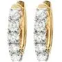 Dazzlingrock Collection 1.00 Carat (ctw) 10K Ladies Huggies Hoop Earrings 1 CT, Yellow Gold