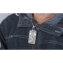 4ZOM Silver Stainless Steel X Wheel of Fortune Tarot Card Pendant Necklace