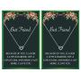 Your Always Charm Heart Necklace for 2 Best Friend Necklace Gift for Women Girls Friendship Necklace