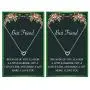 Your Always Charm Heart Necklace for 2 Best Friend Necklace Gift for Women Girls Friendship Necklace