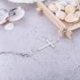 BlingGem Bracelets for Women 925 Sterling Silver Dainty Religious Cross Faith Infinity Heart Love Symbol Sideways Cross God Blessed Bracelet Confirmation Mothers Gift for Mom Women