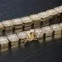 JINAO 10MM 18k Gold Plated Iced Out Jumbo Square Sparkling Baguette Cubic Zirconia Tennis Link Chains for Men JINAO 10MM 18k Gold Plated Iced Out Jumbo Square Sparkling Baguette Cubic Zirconia Tennis Link Chains for Men