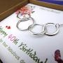 ALoveSoul 40th Birthday Gifts for Women - Sterling Silver Four Circle Interlocking Infinity Necklace for Her 4 Decade Jewelry 40 Years Old Presents 1981 Birthday Gifts