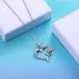 DAOCHONG S925 Sterling Silver Sisters are Flowers from The Same Garden Pendant Necklace or Bangle for Women Sisters Friend
