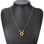 Brishow Sunflower Pendant Necklace Pearl Clavicular Chain Choker Fashion Jewelry Accessories for Women and Girls