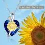 ONEFINITY Sunflower Necklace 925 Sterling Silver Sunflower Crystal Necklaces Sunflower Jewelry for Women Girls Gifts ONEFINITY Sunflower Necklace 925 Sterling Silver Sunflower Crystal Necklaces Sunflower Jewelry for Women Girls Gifts