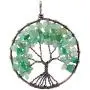 Nupuyai Tree of Life Pendant Necklace for Unisex, Chakra Gemstone Crystal Yoga Mala Healing Jewelry