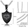VNOX Legend of Zelda Breath of The Wild Stainless Steel Shield Pendant Necklace for Men Boy,24''