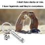 SEIRAA Squirrels Jewelry Gift for Squirrels Lover I dont Have Ducks Or a Row I Have Squirrels Keychain Gift for Friends