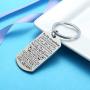 Nimteve Keychain to My Grandson Granddaughter from Grandma I Want You to Believe Love Mom Dad Dog Tag Military Air Force Navy Coast Guard Birthday Graduation Jewelry (to My Grandson)