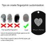 Personalized Fingerprint Photo Engraving Custom Dog Tag Key Chain or Necklace 24 in