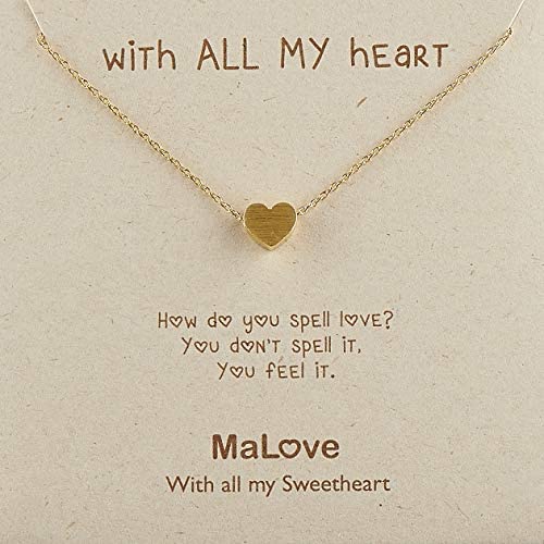 MaLove Sweet Heart Inspirational Pendant Necklace Handmade Pendant Necklace Jewelry Gift for Women