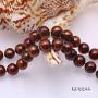 JYX Pearl Necklace Set Coffee Freshwater Pearl Necklace and Bracelet Set 8-9mm Flat Round