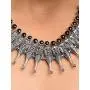 Sansar India Oxidized Kolhapuri Choker Indian Necklace Jewelry for Girls and Women
