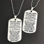 Daobg-stable Dog Tags Pendant Necklace To My Boyfriend Girlfriend Wife Husband Letter Jewelry