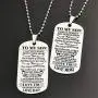 Daobg-stable Dog Tags Pendant Necklace To My Boyfriend Girlfriend Wife Husband Letter Jewelry