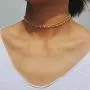 Fettero Dainty Layered Gold Chocker Handmade Beads 14K Gold Fill Heart White Opal Necklace Fettero Dainty Layered Gold Chocker Handmade Beads 14K Gold Fill Heart White Opal Necklace