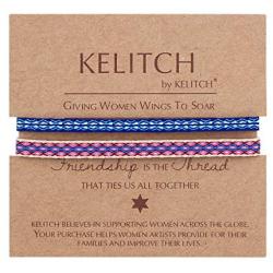 KELITCH 3 PCS Women Tassel Miyuki Beads Strand Bracelets Handmade Friendship Bracelet Bangles