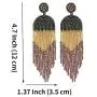 Luluping Long Beaded Tassel Earrings – Big Boho Native Handmade Bead Dangle Earrings for Women, Bohemian Large Statement Beaded Drop Fringe Earrings Luluping Long Beaded Tassel Earrings – Big Boho Native Handmade Bead Dangle Earrings for Women, Bohemian Large Statement Beaded Drop Fringe Earrings