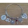 Kits Kiss Birthday Gift for Women, 10th 13th 16th 18th 21st 30th 40th 50th 55th 60th 70th Birthday Bracelet, Birthday Bangle Bracelet, Birthday Bangle Jewelry