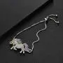 ALoveSoul Silver Tone Little Princess Rainbow Unicorn Pendant Girl Ladies Fashion Necklace Gift for Women