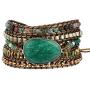 Plumiss Women Boho Handmade Natural Stone Wrap Bracelets Variety Beads Strand Bracelet for Men Collection