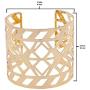 Lux Accessories Gold Tone Aztec Style Geo Cutout Bracelet Cuff