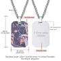 Custom Photo Necklace Men Women Personalized Jewelry Customized Any Picture Pendant Stainless Steel Rope/Spiga/Tennis Chain 18-30 Inch, Mothers or Lover Gift