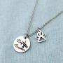 SEIRAA Pet Groomer Gift Dog Groomer Necklace Vet Tech Jewelry Paw Print Charm Necklace Gift for Animals Lover