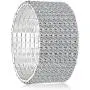 JEWMAY Yumei Jewelry 8 Strand Rhinestone Stretch Bracelet Silver-tone Sparking Tennis Bracelet JEWMAY Yumei Jewelry 8 Strand Rhinestone Stretch Bracelet Silver-tone Sparking Tennis Bracelet